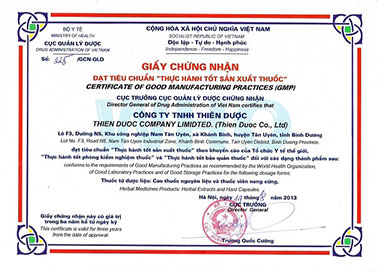 CHỨNG NHẬN GMP - WHO