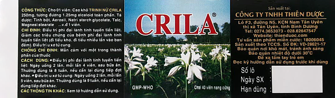 CRILA KHÔNG CHỨA ESTROGEN: Cú hích mới cho thảo dược Việt vươn xa