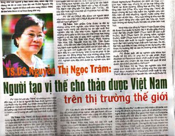 Người tạo vị thế cho thảo dược Việt Nam trên thị trường thế giới.