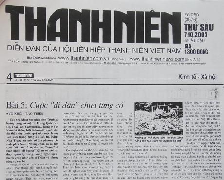 Người khám phá bí mật Trinh Nữ Hoàng Cung Bài 5: CUỘC DI DÂN CHƯA TỪNG CÓ