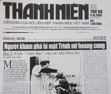 Người khám phá bí mật Trinh Nữ Hoàng Cung Bài 2: CUỘC CHẠY ĐUA CỦA CÁC NHÀ KHOA HỌC